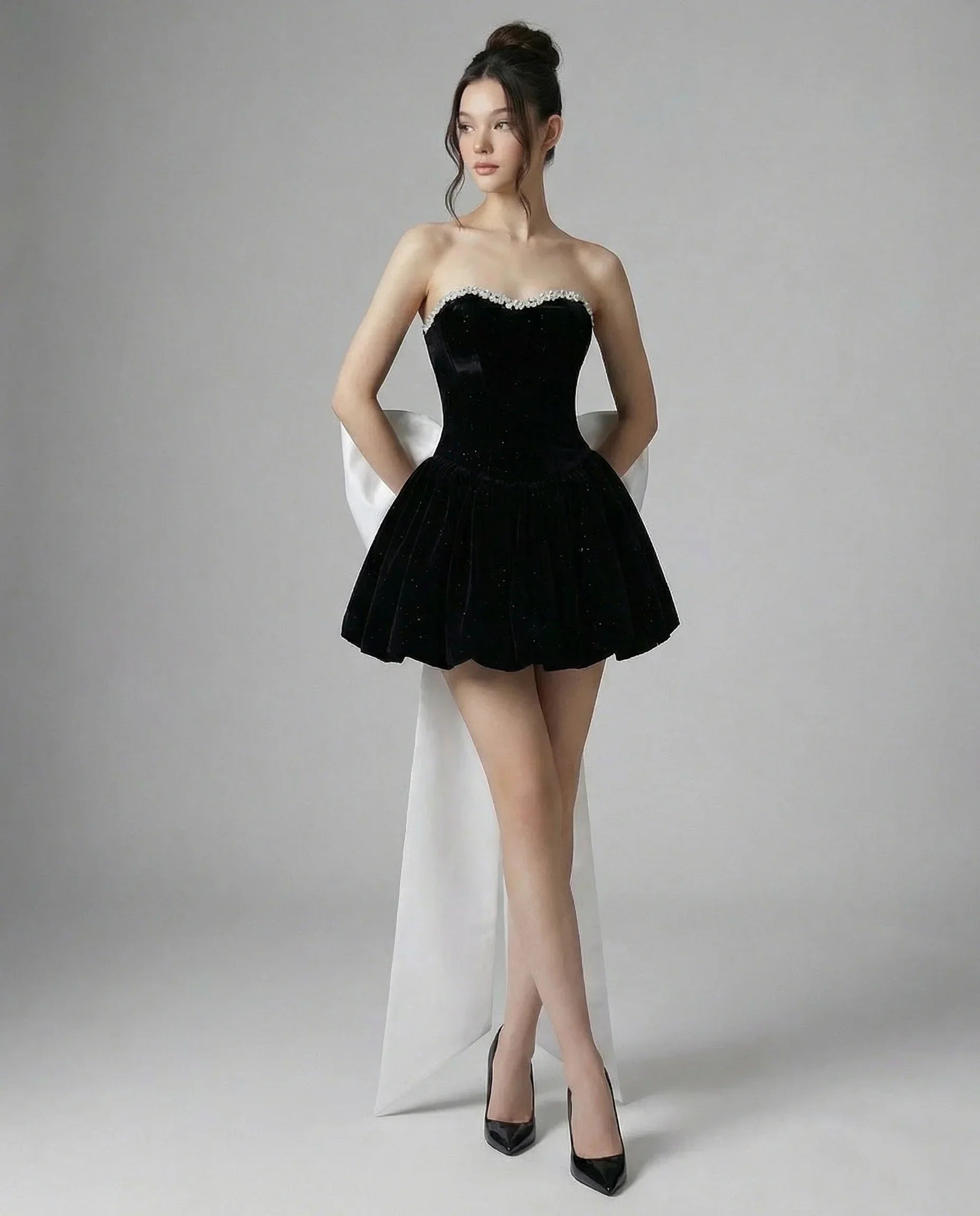 Kristal Korseli Premium Mini Elbise