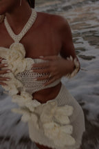Martha Halter Örme Çiçekli Mini Elbise